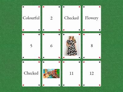unit 3 story vocabulary  Checked , colourful, flowery, knitting, spotty, stripy