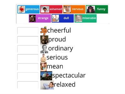 Preliminary B1 antonyms - emotions