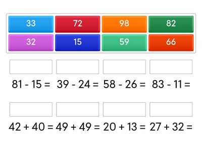 Addition and Subtraction