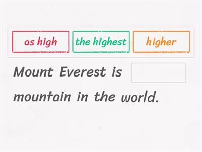  Comparatives and Superlatives