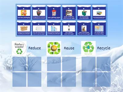 Reduce, Reuse, Recycle (Grade 3 Science)