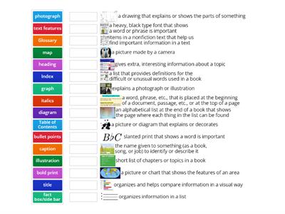 Text Features Matching Game