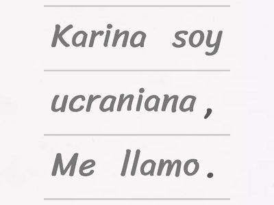 A1 ser trabajar vivir tener llamarse 