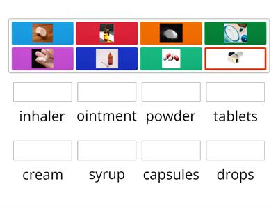 Types of medicine (ESOL beginner)