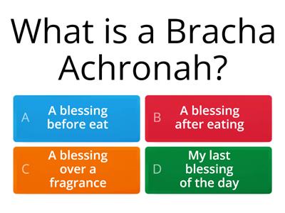 Brachot Achronot Quiz #1