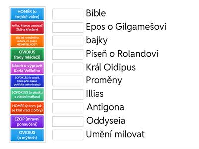 Autoři k maturitě 1. (světoví autoři a díla, antika - středověk) 