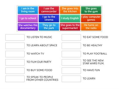 Infinitive of Purpose afirmative