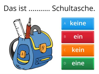 THEMA "ein, eine, kein, keine"