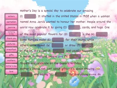 Grade 4 - Mother's day reading