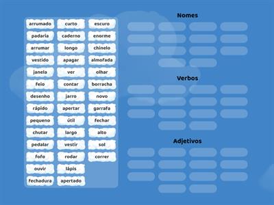 Nomes, Verbos ou Adjetivos 