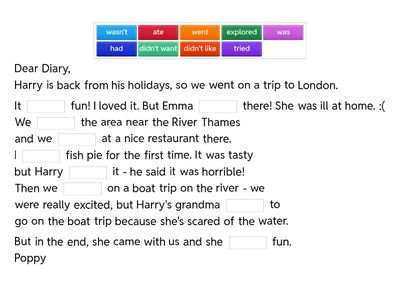 Go getter 3. Unit 3. Past Simple. Diary