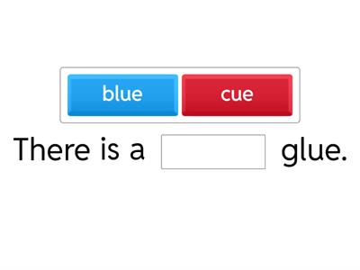 ue words - missing in sentence