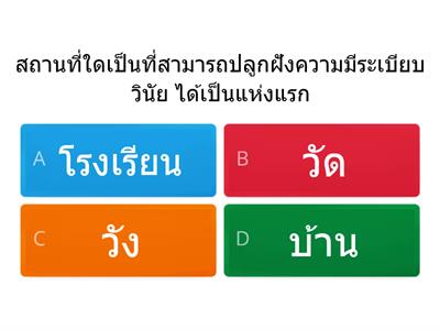 แบบทดสอบวัดความรู้เกี่ยวกับการป้องกันการทุจริต