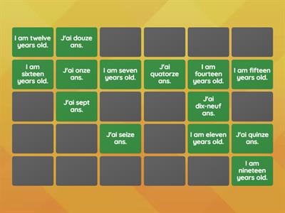 Quel âge as-tu ? 