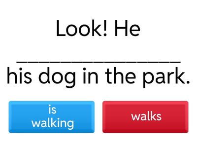 Present Simple vs Present Continuous Quiz