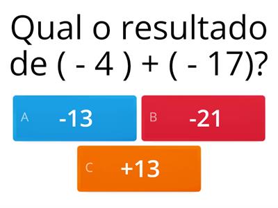 Operações com números inteiros