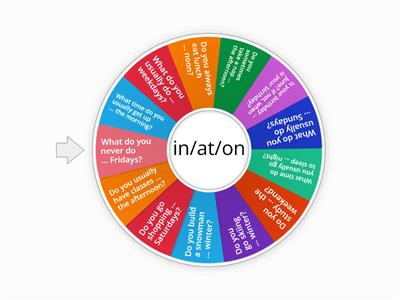 Prepositions of time 