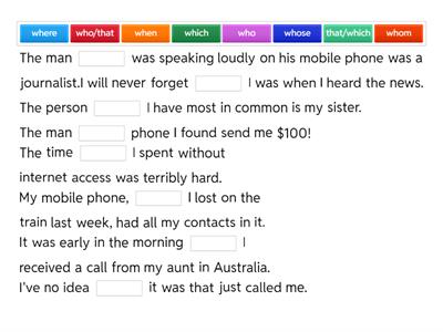 10 A Defining and Non-Defining Relative Clauses