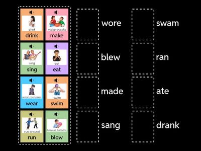 HO 3 - U6L1 - Irregular verbs - Match up