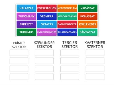 GAZDASÁG SZEKTORAI