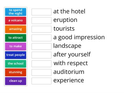 Collocations on holidays and leisure time