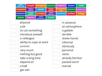 Sanasto kpl 9 Työelämän suomea