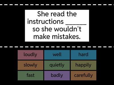 Adverbs of Manner - Match