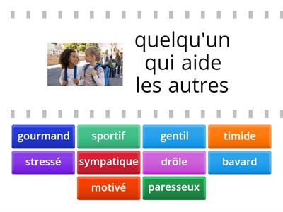 Les adjectifs de caractère 