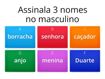 Nomes /Adjetivos 