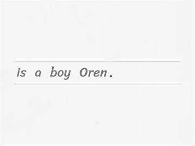  sentence structure To be 