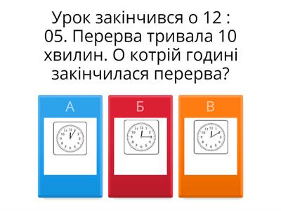 Визначення часу за годинником