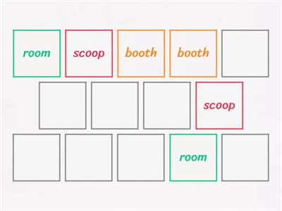 oo (zoo) matching pairs Recipe for Reading p. 158