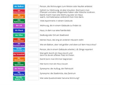 Menschen B1.1, Lektion 3, Wortschatz