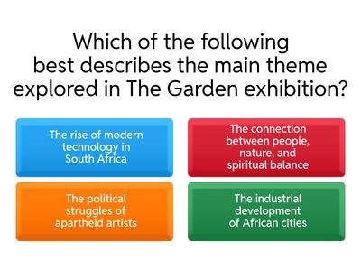 Visual Arts Grade 12 Lesson: The Garden