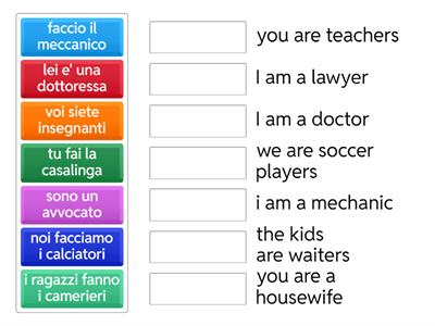  Parlare di lavoro con fare o essere 