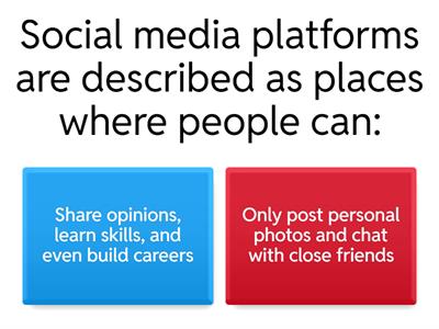 Reading practice B1 - Social media