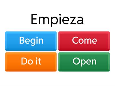 Affirmative  Tú Commands