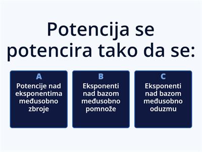 Potenciranje Potencije