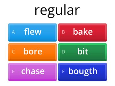 Regular and irregular verbs