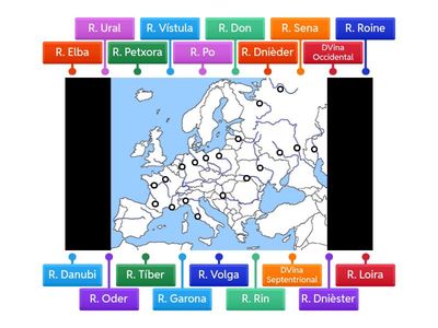 Mapa Ríos Europa