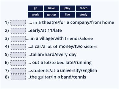 Complete the sentences