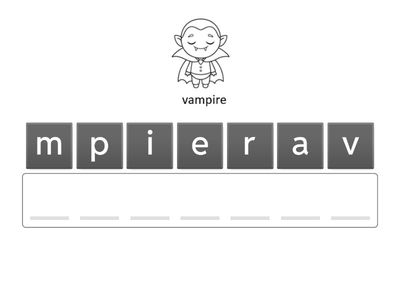 Halloween words. Beginners