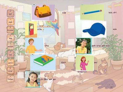 Bài 1,2 - Gia đình và Nhà trường. TA lớp 1