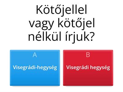 Földrajzi nevek helyesírása