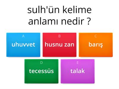 Temel Dini Bilgiler Ünite:1 NOAL 9C 1. Grup Test