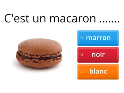  De quelle couleur sont les macarons : Leçon 2