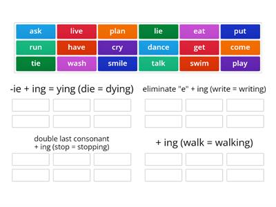 J4: Present Continuous Spelling