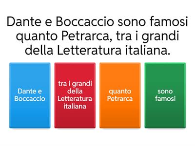 INDIVIDUA IL COMPLEMENTO DI PARAGONE