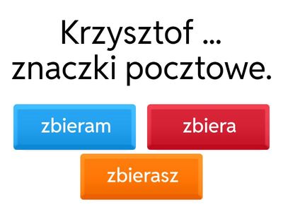III koniugacja Czas na czasownik