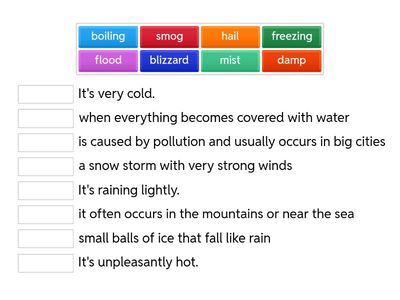 NEF Upper-intermediate 4A- 3rd. Vocabulary Weather